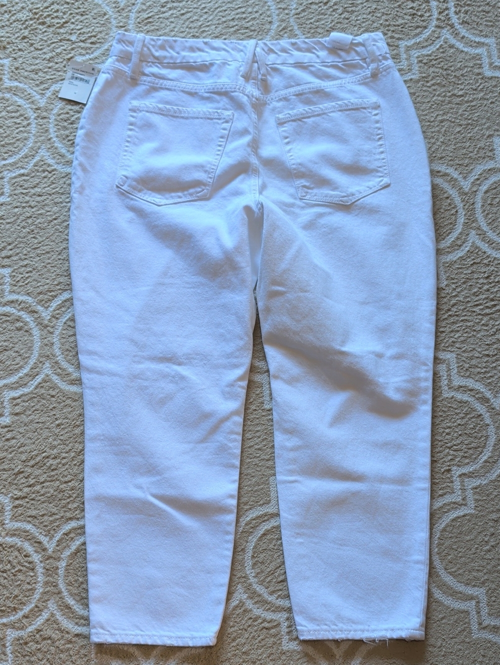 Good American Good Boy Ankle Wrap Pants White NWT - Picture 4 of 8